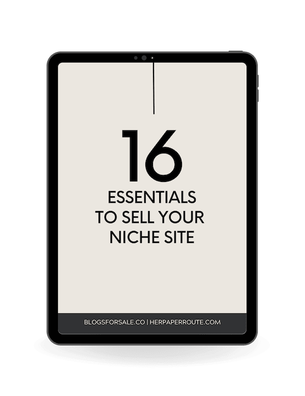 16 essentials to sell your niche site v3 cover sm