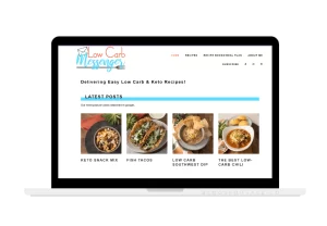 Low-Carb and Keto Recipes - Website For Sale