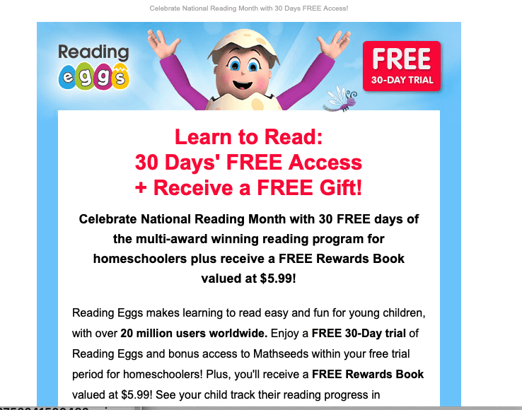 email blast newsletter in homeschool niche site