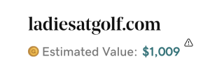 ladies golf domain appraisal