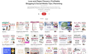 blogging resource site pinterest page