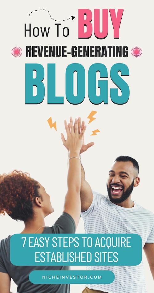 Couple high fiving now that they know how to buy a blog