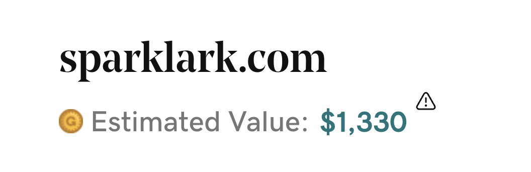 Domain appraisal for sparklark.com