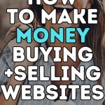 Website investor laughing while holding coffee and learning How to make money buying and selling websites on the Niche Investor blog