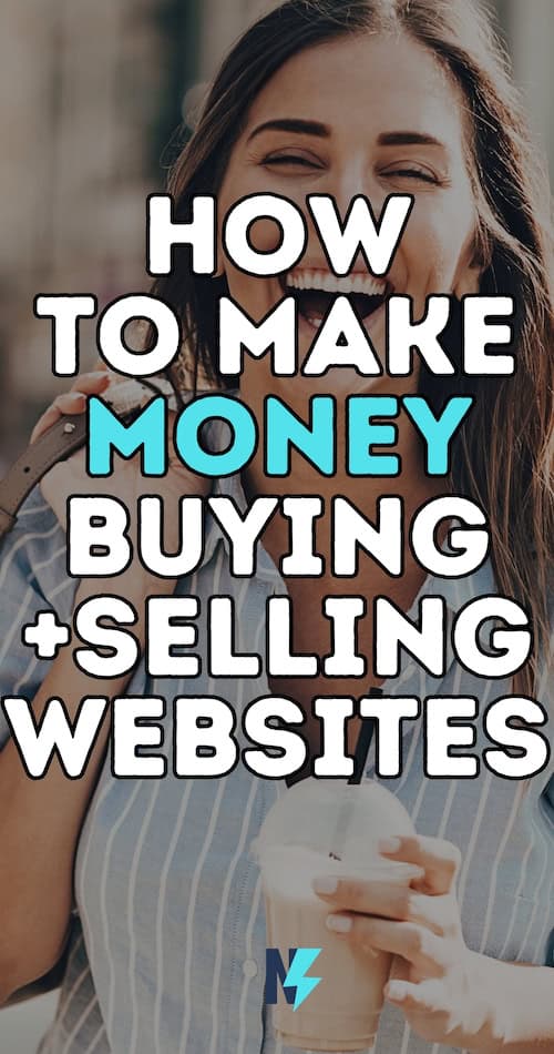 Website investor laughing while holding coffee and learning How to make money buying and selling websites on the Niche Investor blog