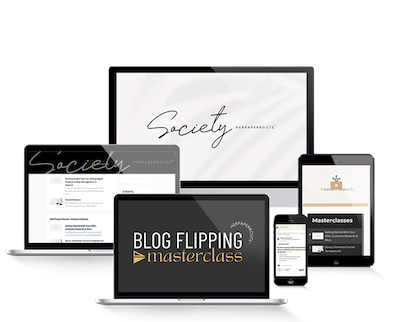 website flipping course - blog flipping Society with Chelsea Clarke