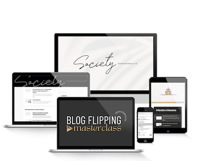 website flipping course - blog flipping Society with Chelsea Clarke