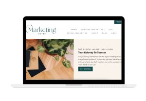 Front page of digital marketing blog