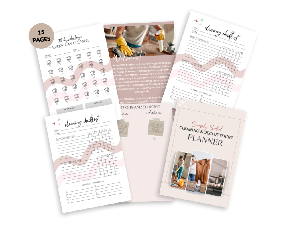 decluttering and organizing planner