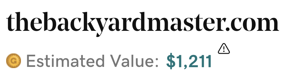 Domain value for the backyard master