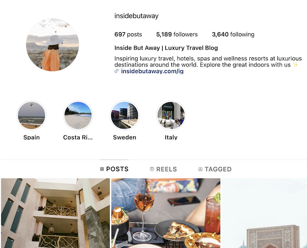 aged luxury travel blog for sale_instagram