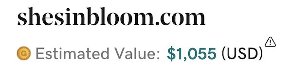 domain valuation for shesinbloom.com