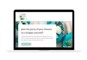 Party Planning Shop + Blog With Digital Products