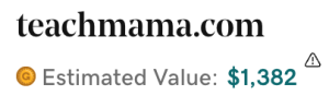 teachmama.com domain vallue estimate