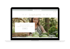 woman gardening on manifestation website homepage