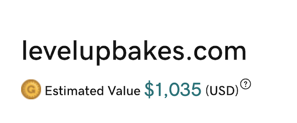 Domain value for LevelUpBakes.com