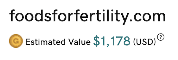 Domain value image for foodsforfertility.com
