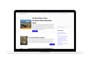 hiking outdoors niche site for sale website display