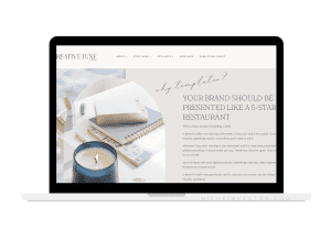 notebooks and candles on feminine templates website