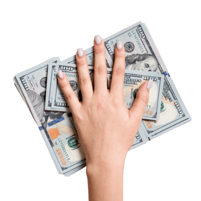 sell your website at niche investor hands holding cash