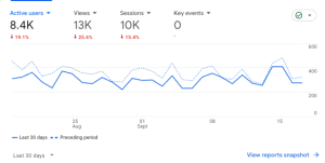 healthy food blog traffic analytics