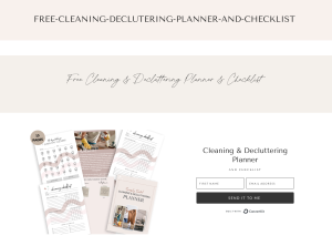 cleaning and decluttering checklist and planner