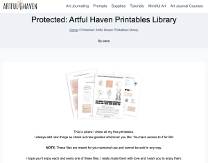 art journal site free printables library