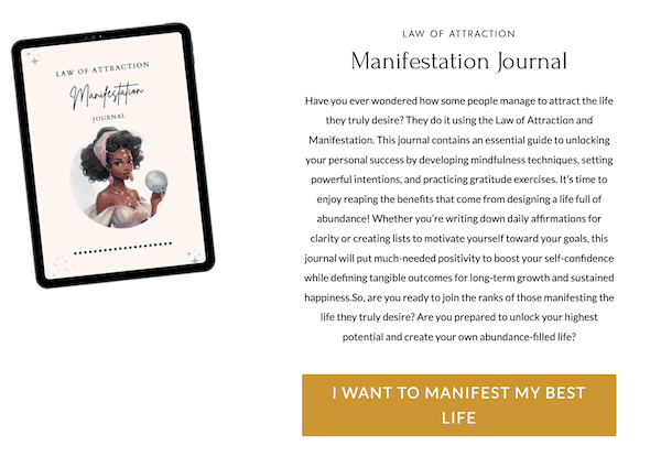 manifestation digital product business for sale