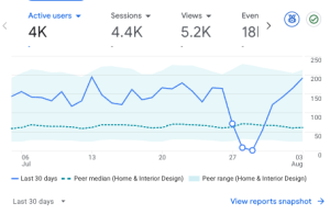 home decor and houseplant site traffic analytics