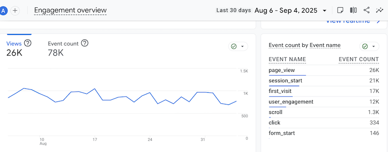 food blog for sale traffic details