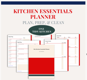 kitchen and meal prep planner