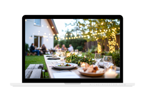 outdoor home dinner party